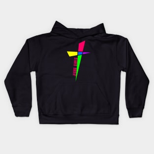 Colorful Cross - Jesus Saves Kids Hoodie